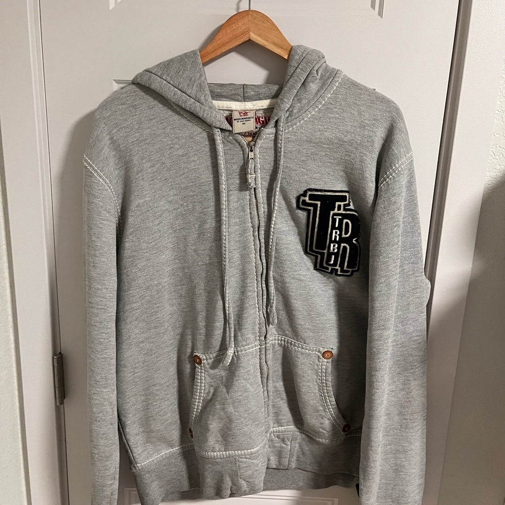 True Religion Zip Up Baseball Patch Logo